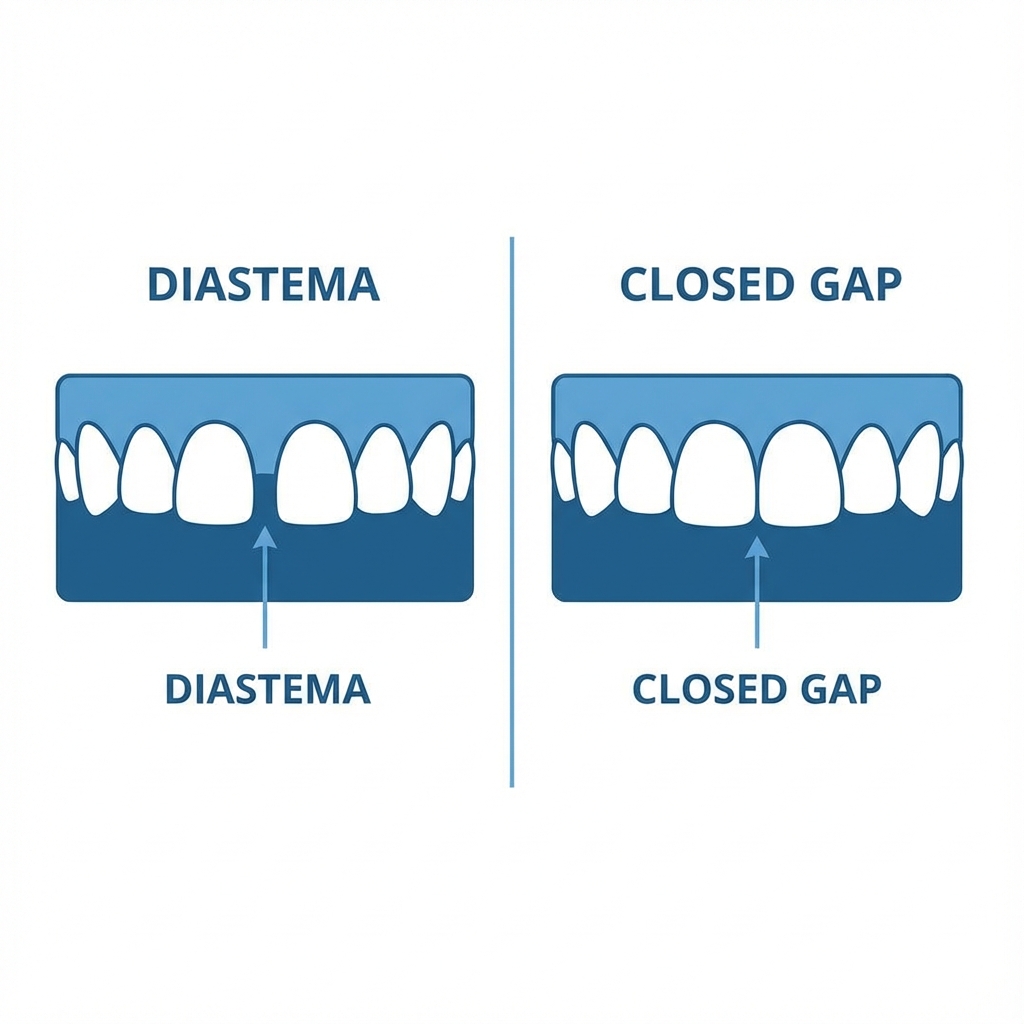 Invisalign Before and After Gap Teeth