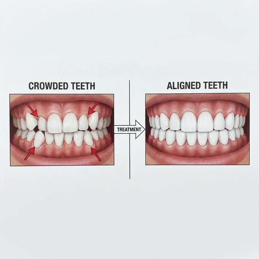 Invisalign Before and After Crowding